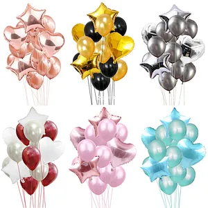 Wholesale 18inch Rose Gold Foil Balloon 12inch Latex Balloon Set Birthday Wedding Party Decoration Promotion Gifts