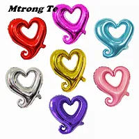 wholesale 18inch  Hook heart shape helium balloon heart foil balloons for birthday wedding decoration