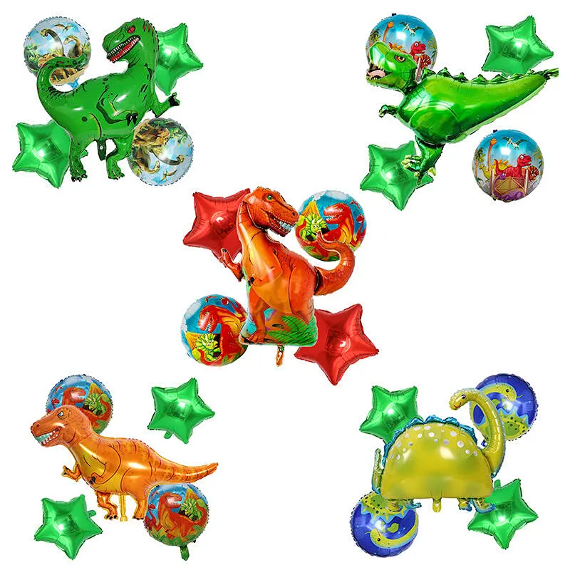 Large Dinosaur Foil Balloons Set Boys Animal Balloons Set Children Dinosaur Theme Birthday Party Decoration Supplies