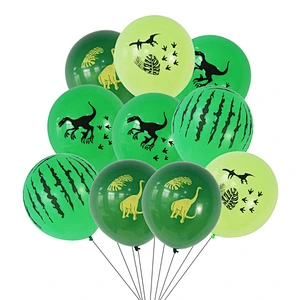 New Design 12 Inch Green Dinosaur Printing Latex Balloons Dinosaur Theme Kids Birthday Party Decoration Globos
