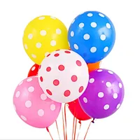 Hot air balloon decoration 12inch polka latex balloon helium gas cylinder for valentine baby shower swimming party balloons