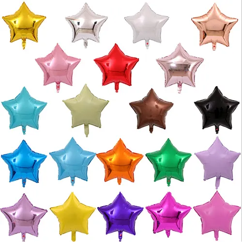 18 inch pure color five-pointed star helium foil balloons wedding party decoration star globos logo custom ballons wholesale
