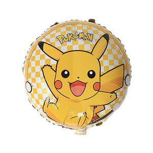 Wholesale Birthday Party Decoration Aluminum Mylar Foil Balloon Cute Cartoon Pikachu Balloon Set