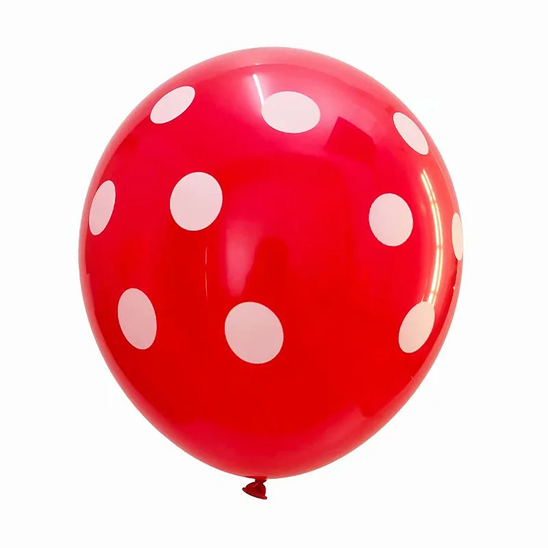 Wholesale New Design 12 Inch 2.8g Transparent Polka Dot Party Decoration Latex Balloon