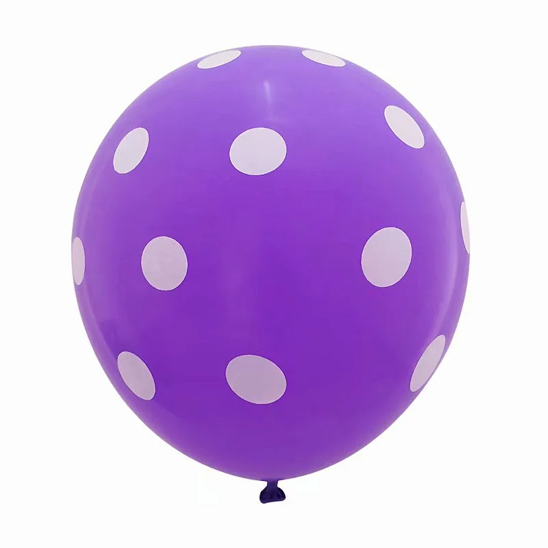 Wholesale New Design 12 Inch 2.8g Transparent Polka Dot Party Decoration Latex Balloon
