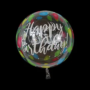 New Arrival Transparent Printed 20 Inch Bobo Balloons For Birthday Party Anniversary Party Decoration Supplies