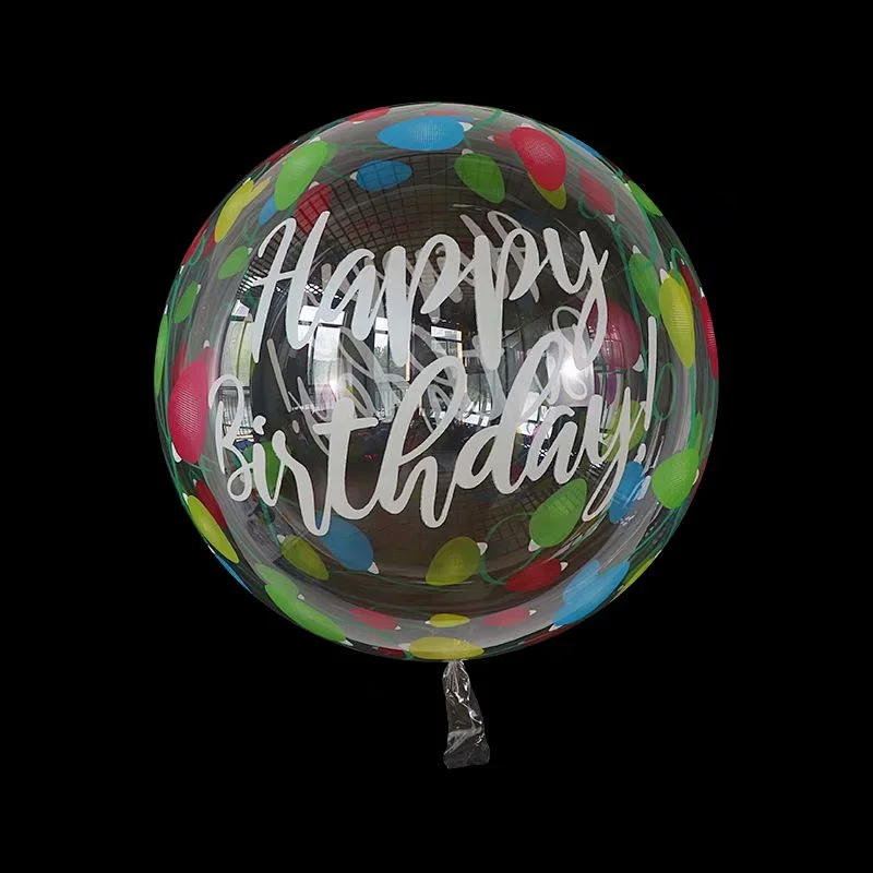 New Arrival Transparent Printed 20 Inch Bobo Balloons For Birthday Party Anniversary Party Decoration Supplies