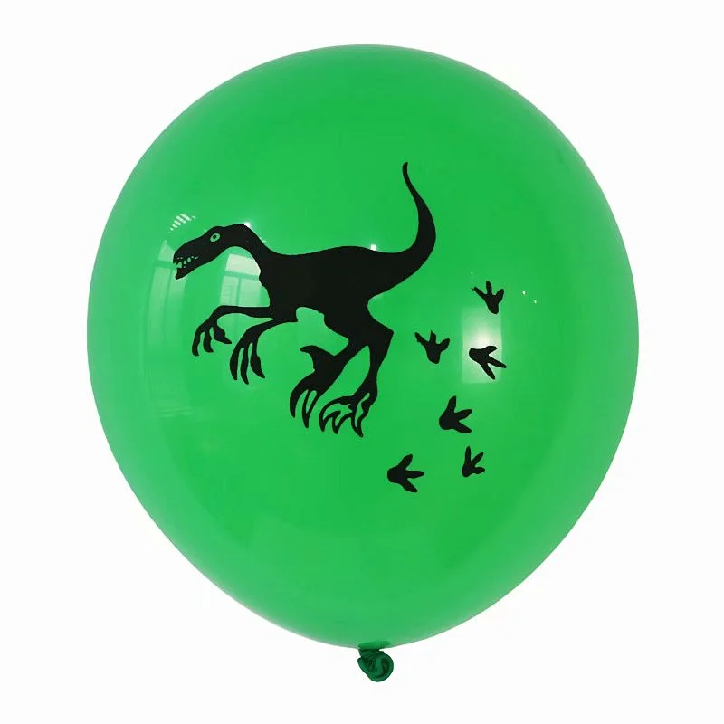 New Design 12 Inch Green Dinosaur Printing Latex Balloons Dinosaur Theme Kids Birthday Party Decoration Globos