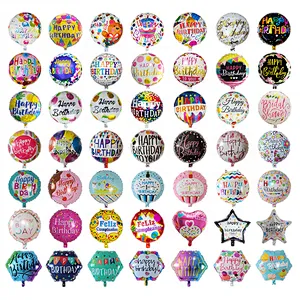 18 inch happy birthday globos aluminum foil helium mylar balloon wholesale children's birthday party decoration balloon supplies