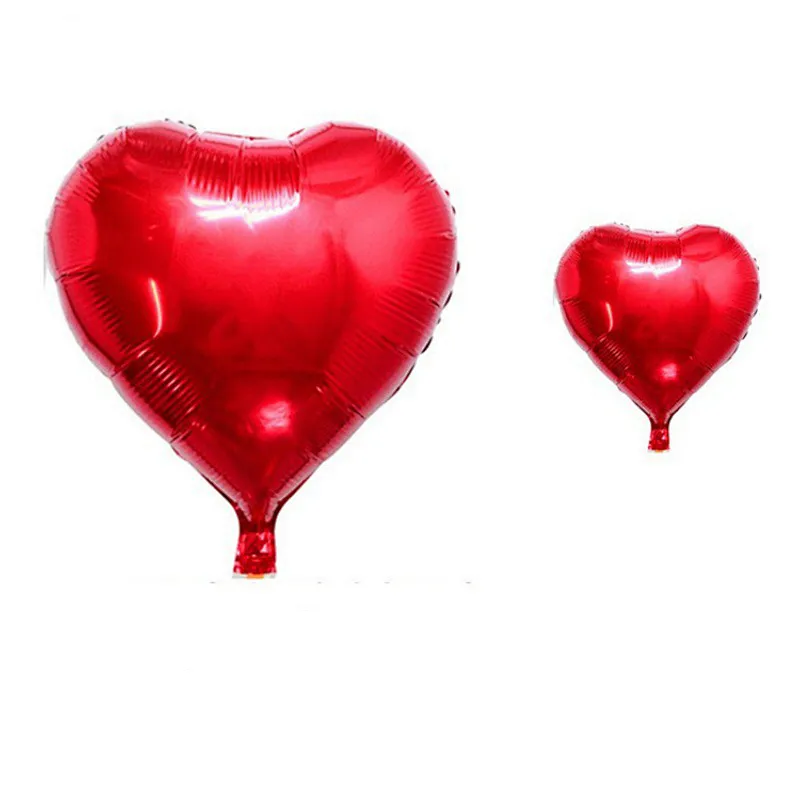 18inch pure color love balloons red Heart balloon aluminum foil ballons for wedding Valentine's Day love decoration globos