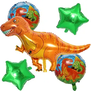 Large Dinosaur Foil Balloons Set Boys Animal Balloons Set Children Dinosaur Theme Birthday Party Decoration Supplies