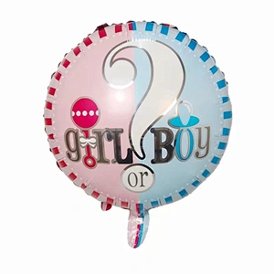 Wholesale 18 Inch Baby Shower Decoraion Balloon Round Shape Baby Gender Reveal Boy or Girl Balloos