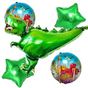 Large Dinosaur Foil Balloons Set Boys Animal Balloons Set Children Dinosaur Theme Birthday Party Decoration Supplies