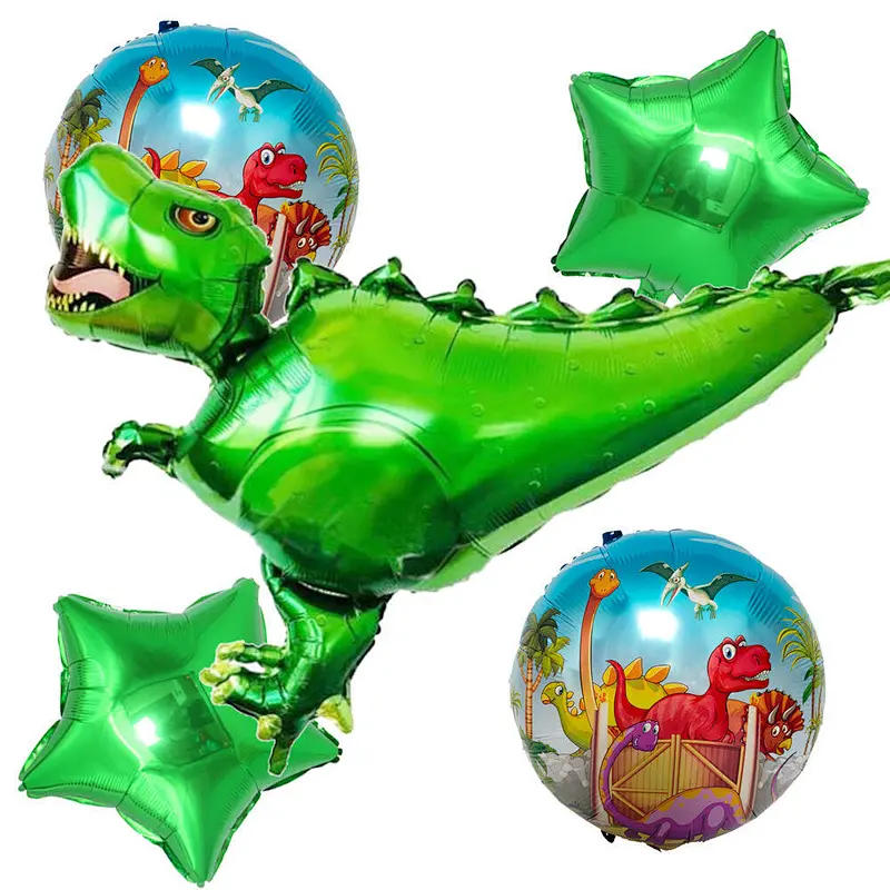 Large Dinosaur Foil Balloons Set Boys Animal Balloons Set Children Dinosaur Theme Birthday Party Decoration Supplies