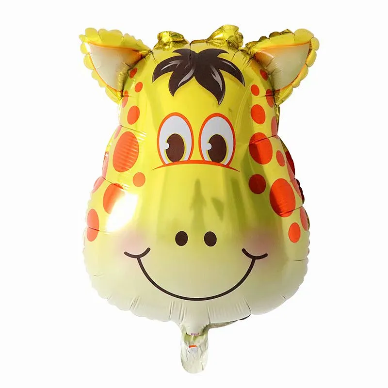 Animal Head Aluminum Foil Balloon Tiger Lion Monkey Children's Birthday Balloons Party Decoration Animal Balloon