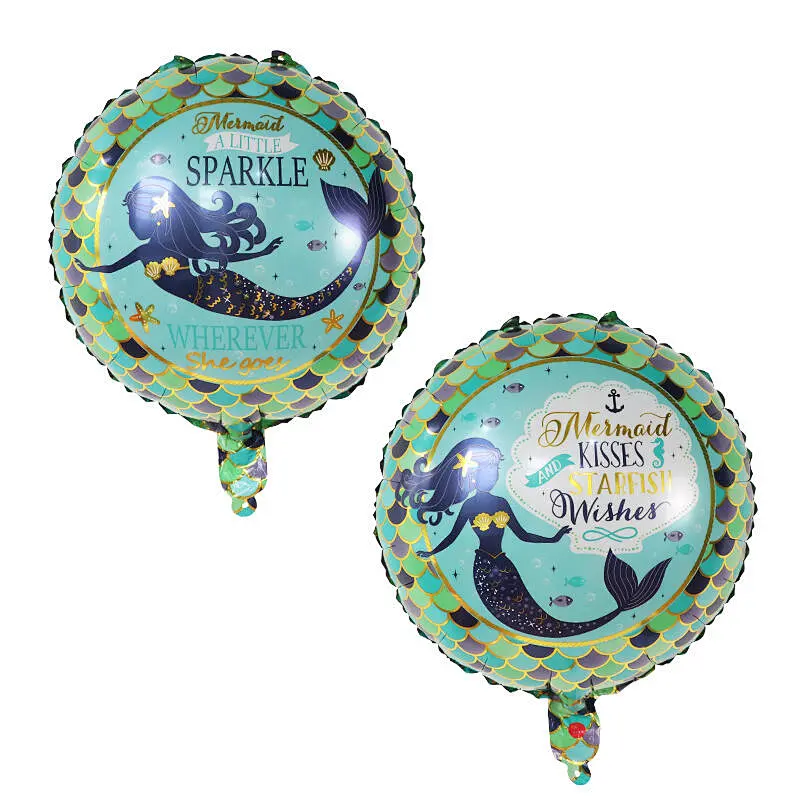 New Arrive 18inch Mermaid Foil Balloon For Baby shower Kids Birthday Party Decoration