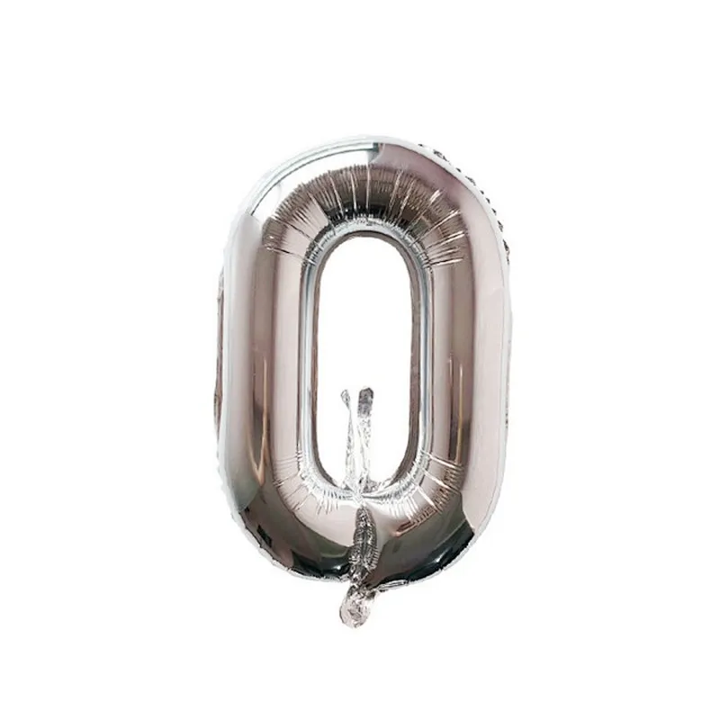 Hot Sale DIY Party Decoration Balloons Gold Silver Globos Chain Link Number 0 Foil Balloons For Birthday Wedding Party Decoration