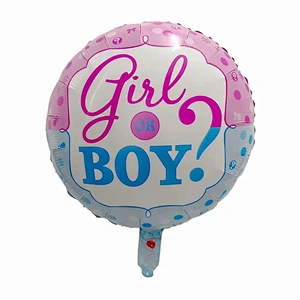 Wholesale 18 Inch Baby Shower Decoraion Balloon Round Shape Baby Gender Reveal Boy or Girl Balloos