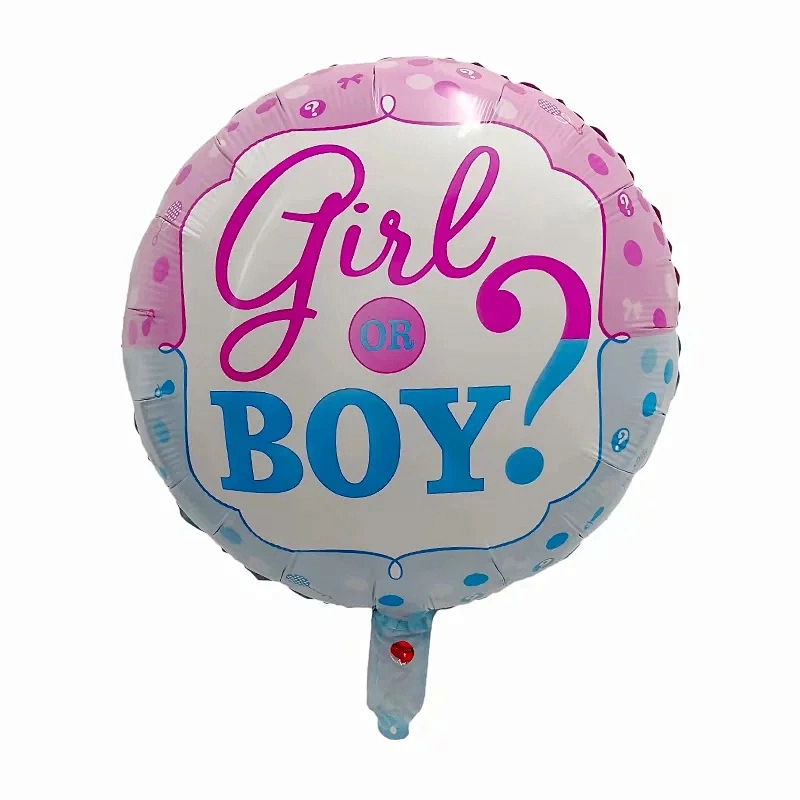 Wholesale 18 Inch Baby Shower Decoraion Balloon Round Shape Baby Gender Reveal Boy or Girl Balloos