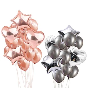 Wholesale 18inch Rose Gold Foil Balloon 12inch Latex Balloon Set Birthday Wedding Party Decoration Promotion Gifts
