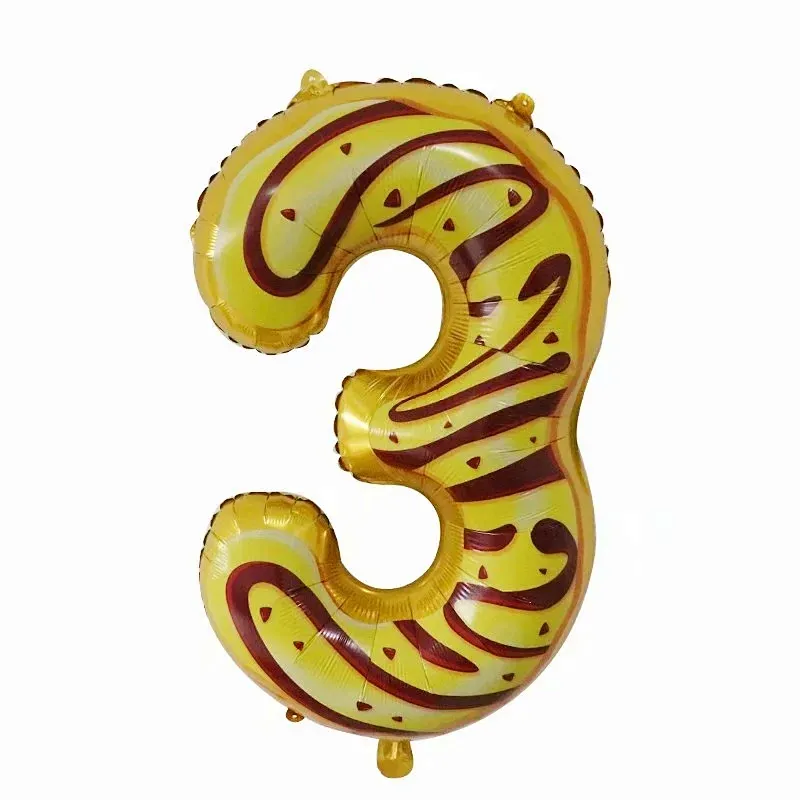 30 inch Doughnut Number Foil Balloons Ice Cream Helium Balloon For Children Birthday Party Decorations  Supplies