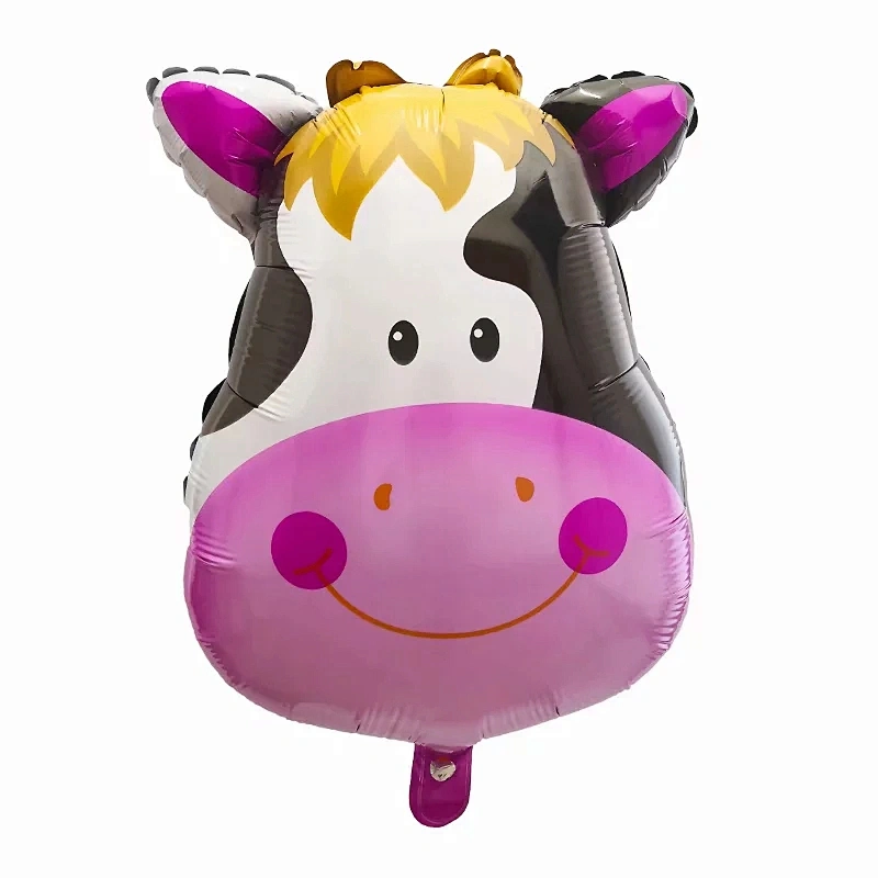 Mini Medium Large Size Animal Head Helium Foil Balloon Cartoon Animal Shape Birthday Party Balloon