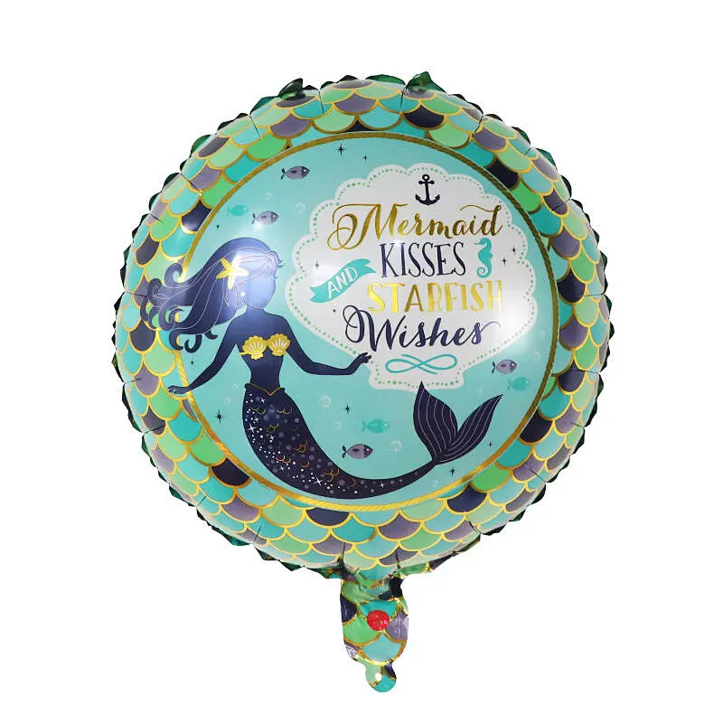 New Arrive 18inch Mermaid Foil Balloon For Baby shower Kids Birthday Party Decoration