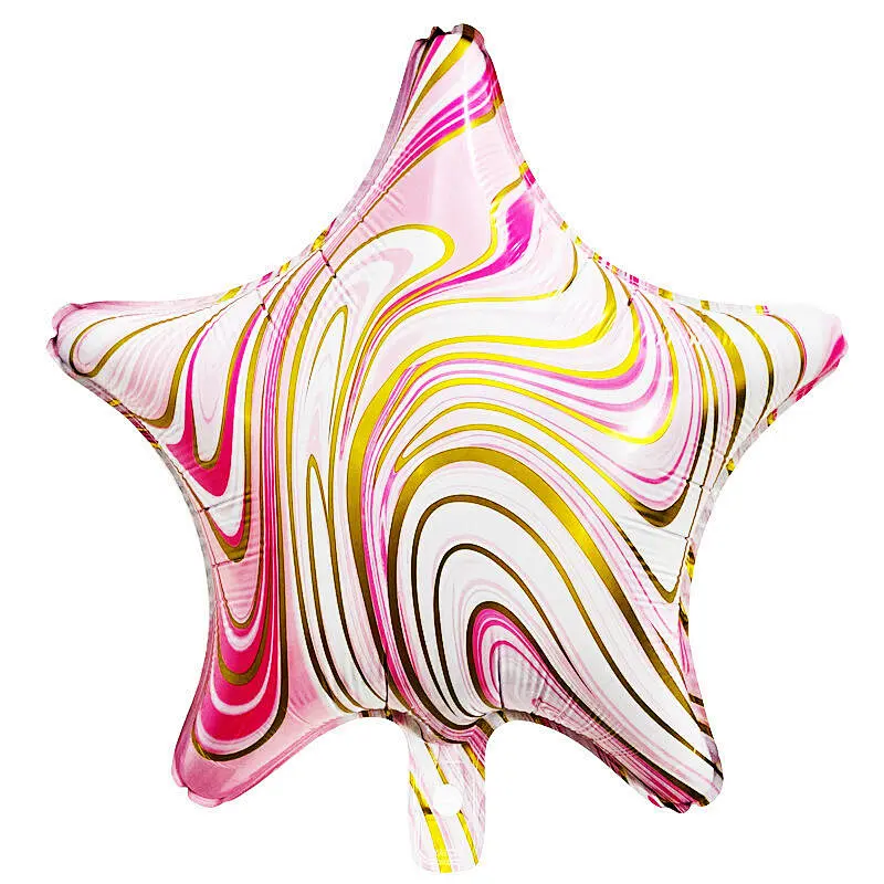 Colorful Donuts Foil Balloon Agate Star Foil Balloons Agate Confetti Latex Balloon Set Birthday Party Children Party Decoration Balloons