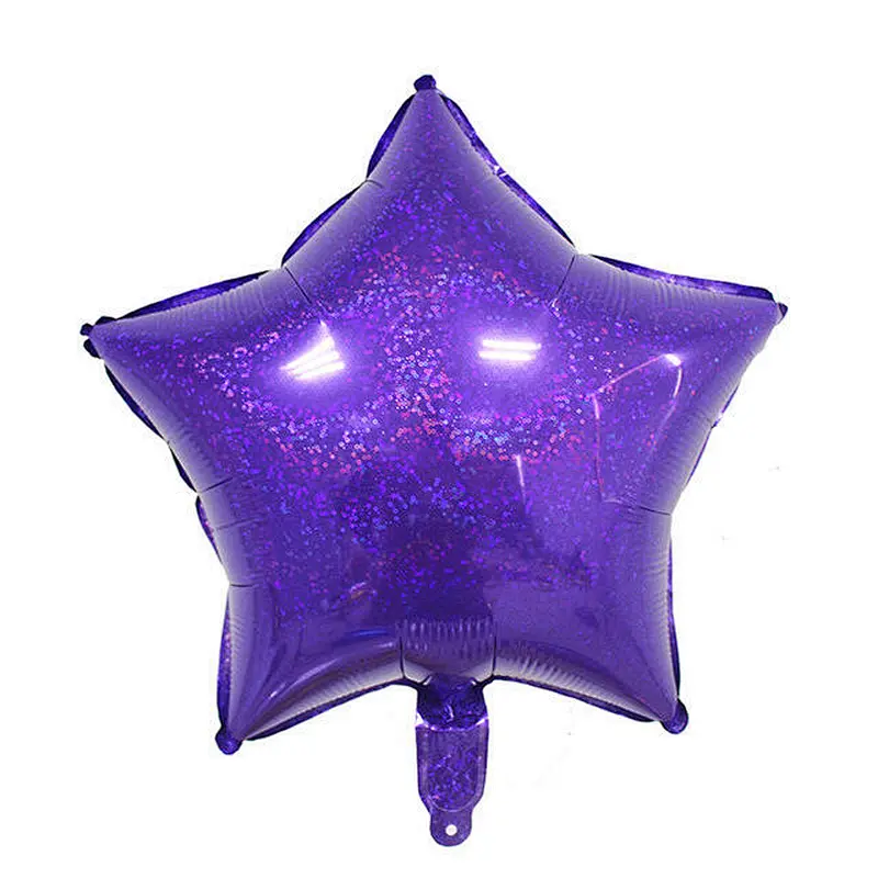 18inch Laser Metallic Star heart Foil Balloons Wedding Baby Shower Birthday Party Decor Helium Inflatable Globos Gift