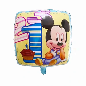 Hot Sales 18 Inch Mickey Minnie Mouse Globos Cartoon Round Heart Foil Balloon Kid's Birthday Party Decorations Toys Balloons