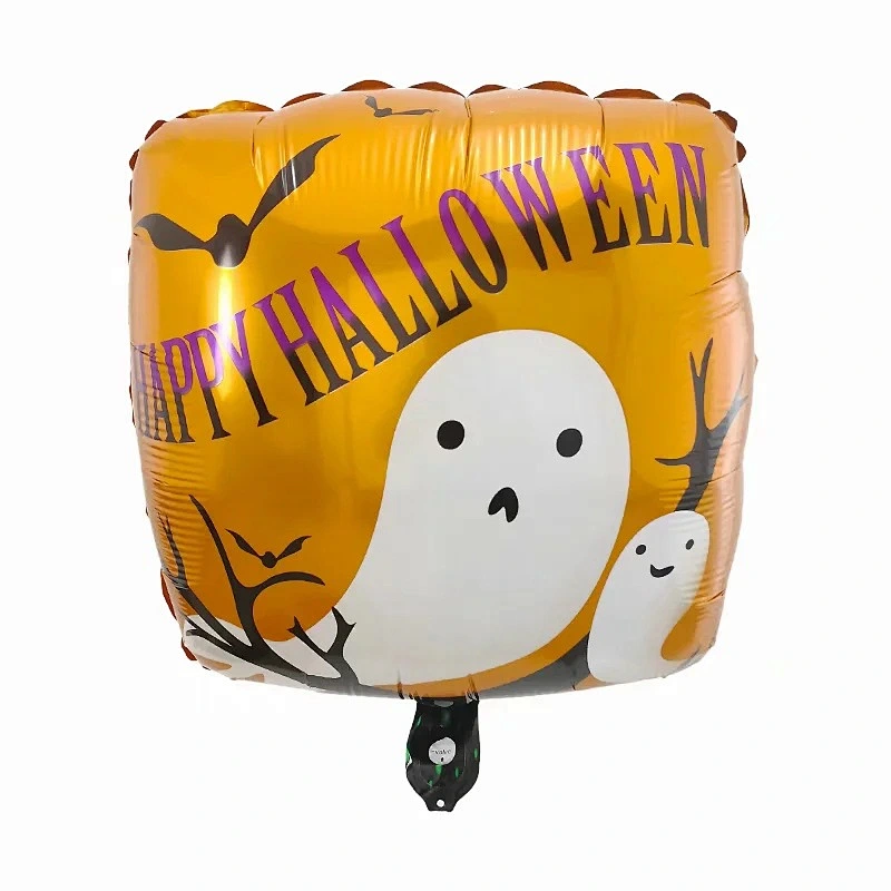 18 Inch Halloween Foil Balloon Witch Skeleton Pumpkin Head Aluminum Foil Balloon Happy Halloween Party Decoration