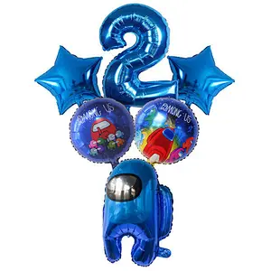 Hot Selling Among Us Game Theme Foil Balloon Set 30 Inch Number Balloon 0-9 For Birthday Party Decoration Kids Toy Globos