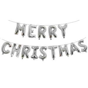 Wholesale Christmas Decoration Balloons 16 Inch Merry Christmas Letter Balloon Set
