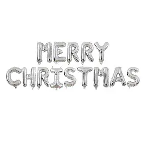 Merry Christmas 16 Inch Letter Aluminum Foil Balloons Christmas Balloons Party Decoration Globos