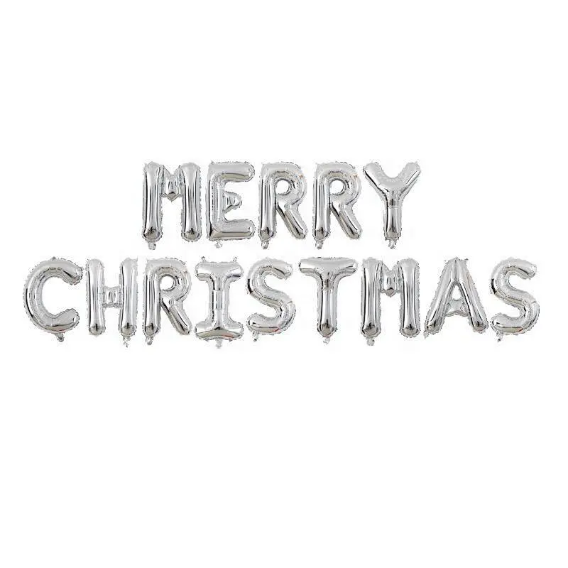 Merry Christmas 16 Inch Letter Aluminum Foil Balloons Christmas Balloons Party Decoration Globos