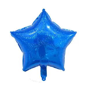 18inch Laser Metallic Star heart Foil Balloons Wedding Baby Shower Birthday Party Decor Helium Inflatable Globos Gift