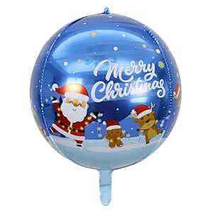 22 inch 4D helium aluminum foil balloon Merry Christmas globos decoration