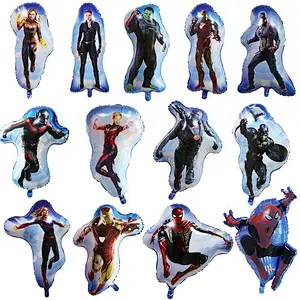 SuperHero Cartoon Character Shape Helium Foil Balloons Mutl Color SpiderMan Hero Mylar Golbos for Party Wedding Decoration