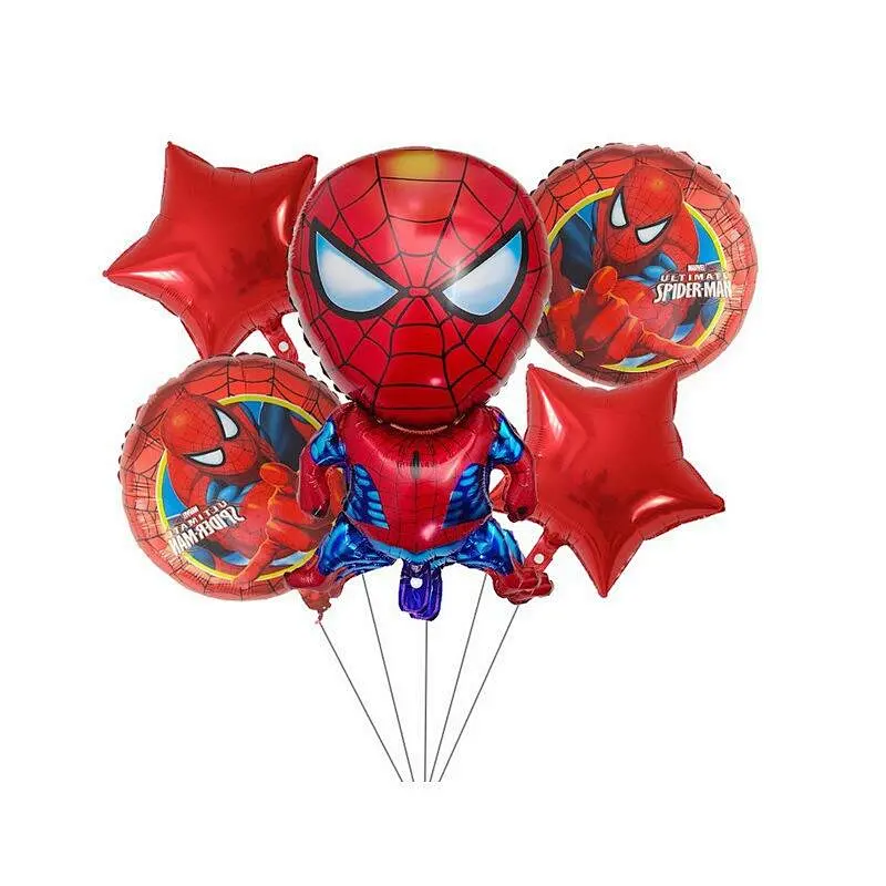 Hot Selling Cartoon Super Hero Balloon Set 5Pcs Party Decoration Supplies Super Hero Dream Balloon Five Piece Set Balloon