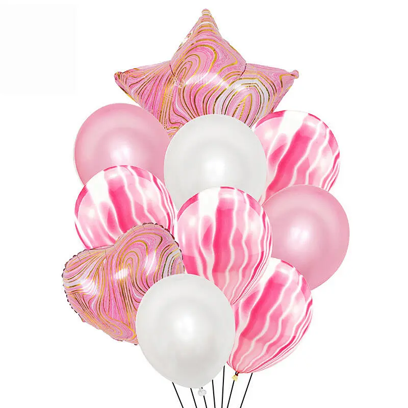 18 Inch Agate Confetti Birthday Balloon Set Agate Aluminum Balloon Set For Wedding Ceremony Party Decoration