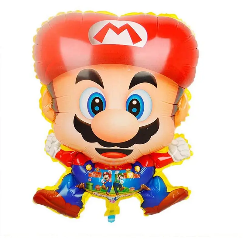 Super Mario Bros Balloons Mario Party Supplies for Kids Birthday Party Decorations, Set of 9 Pc
