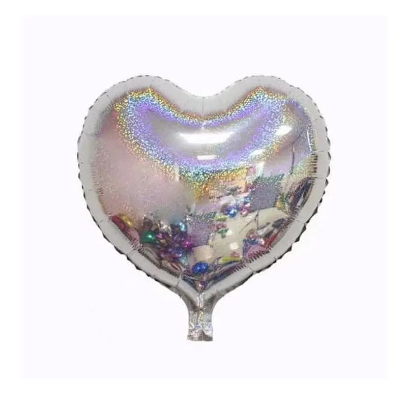 18inch Laser Metallic Star heart Foil Balloons Wedding Baby Shower Birthday Party Decor Helium Inflatable Globos Gift