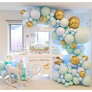 Amazon Hot Selling Balloon Set Macaron Pink Green Latex Balloons