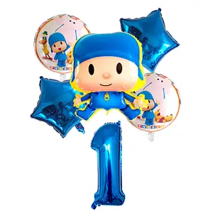 Cartoon Character Pocoyo Foil Balloon Set For Kids Boy Toys Birthday Party Decoration Party Supplies