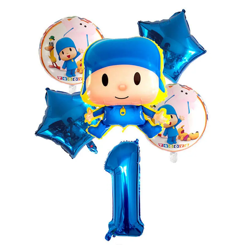 Cartoon Character Pocoyo Foil Balloon Set For Kids Boy Toys Birthday Party Decoration Party Supplies