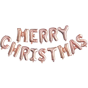 Wholesale Christmas Decoration Balloons 16 Inch Merry Christmas Letter Balloon Set