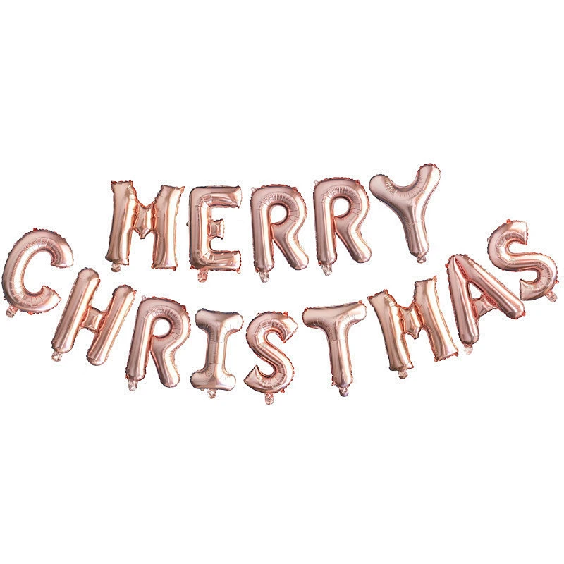 Wholesale Christmas Decoration Balloons 16 Inch Merry Christmas Letter Balloon Set