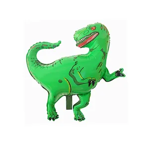 3D Waking Cartoon Dinosaur Shaped Standing Animal aluminum Foil Balloons tyrannosaurus For Children Birthday Toys party supplies