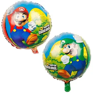 Super Mario Bros Balloons Mario Party Supplies for Kids Birthday Party Decorations, Set of 9 Pc