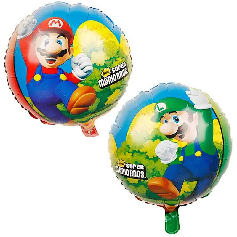 Super Mario Bros Balloons Mario Party Supplies for Kids Birthday Party Decorations, Set of 9 Pc